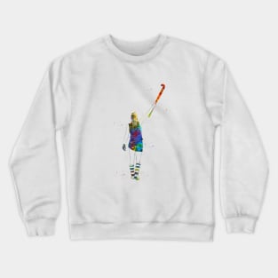 Field Hockey Player Girl Crewneck Sweatshirt